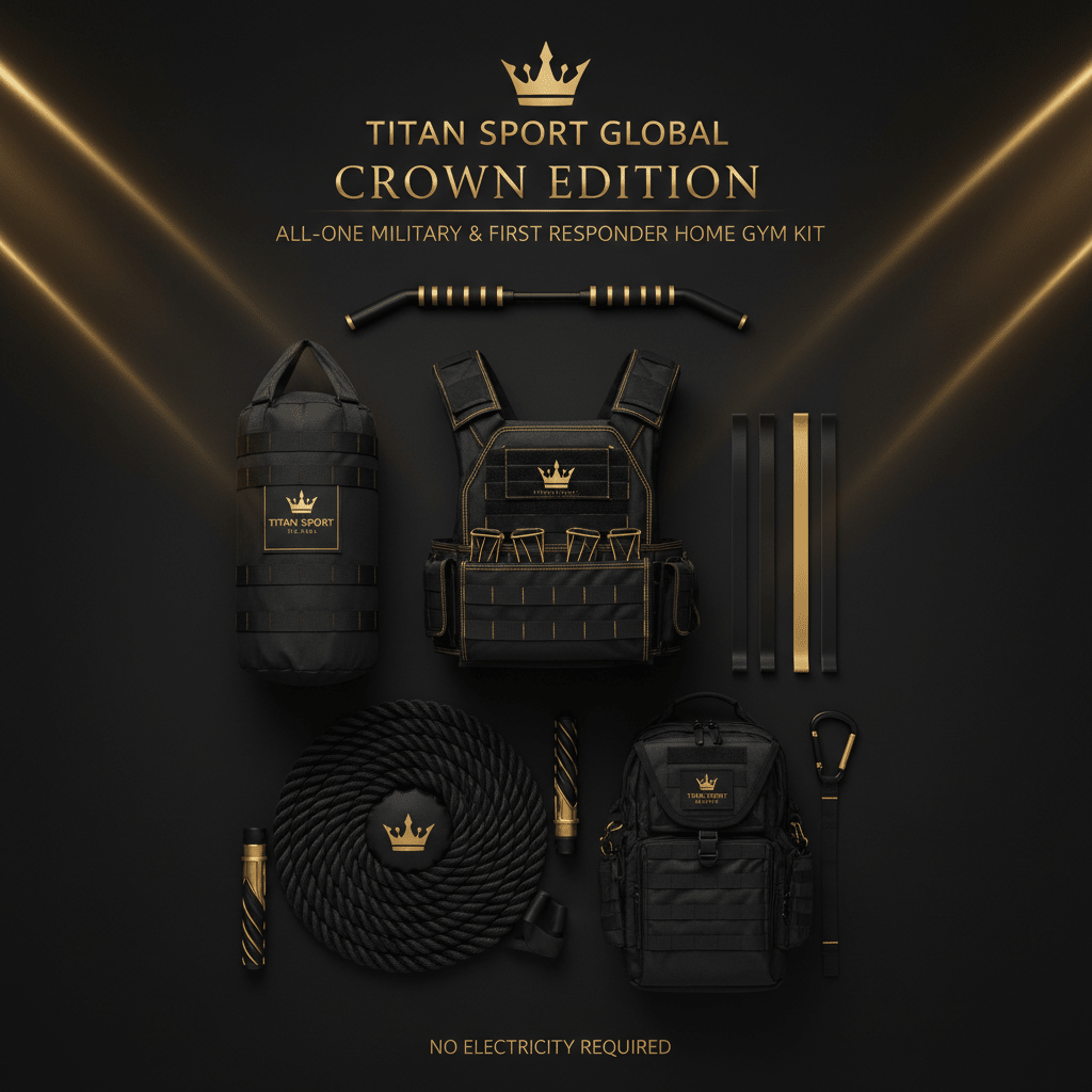 TITAN All-In-One Military & First Responder Home Gym Kit Crown Edition