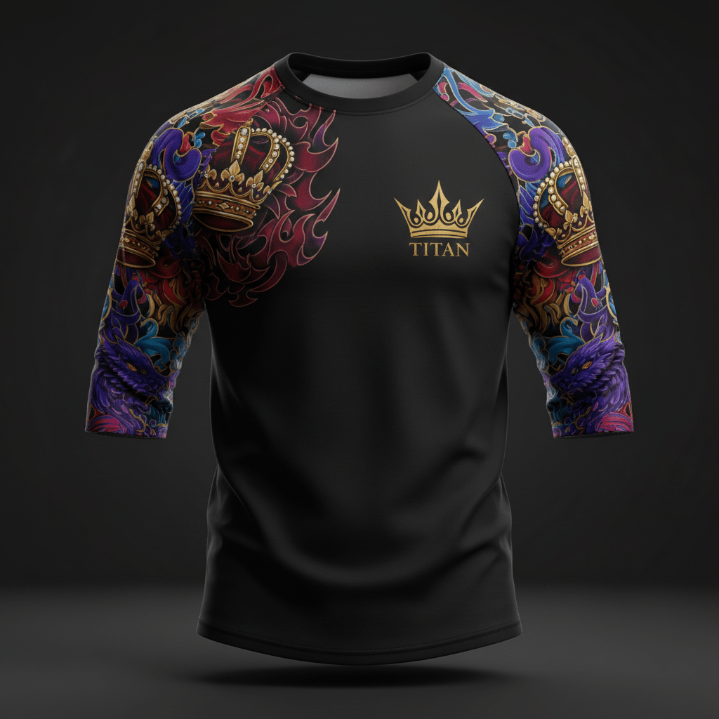 TITAN Men's Raglan Baseball Tee - Crown Edition
