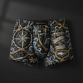 TITAN Women's Cozy Boxer Shorts Nautical Queen Crown Edition