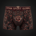 TITAN Crown Edition Men's Black Panther Boxer Briefs — Burgundy & Rose Gold