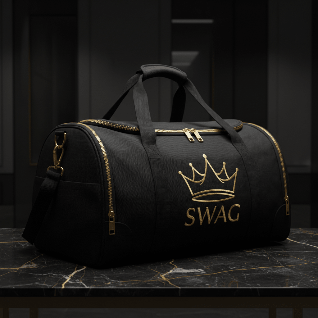 TITAN Elite Gym Duffle Obsidian Crown SWAG Edition black gold