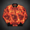 TITAN Men's Lava King Crown Bomber Jacket — Volcanic King SWAG Edition