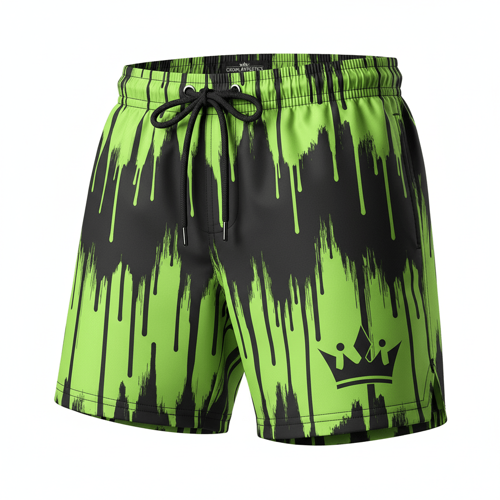 TITAN Neon Drip Crown Swim Trunks