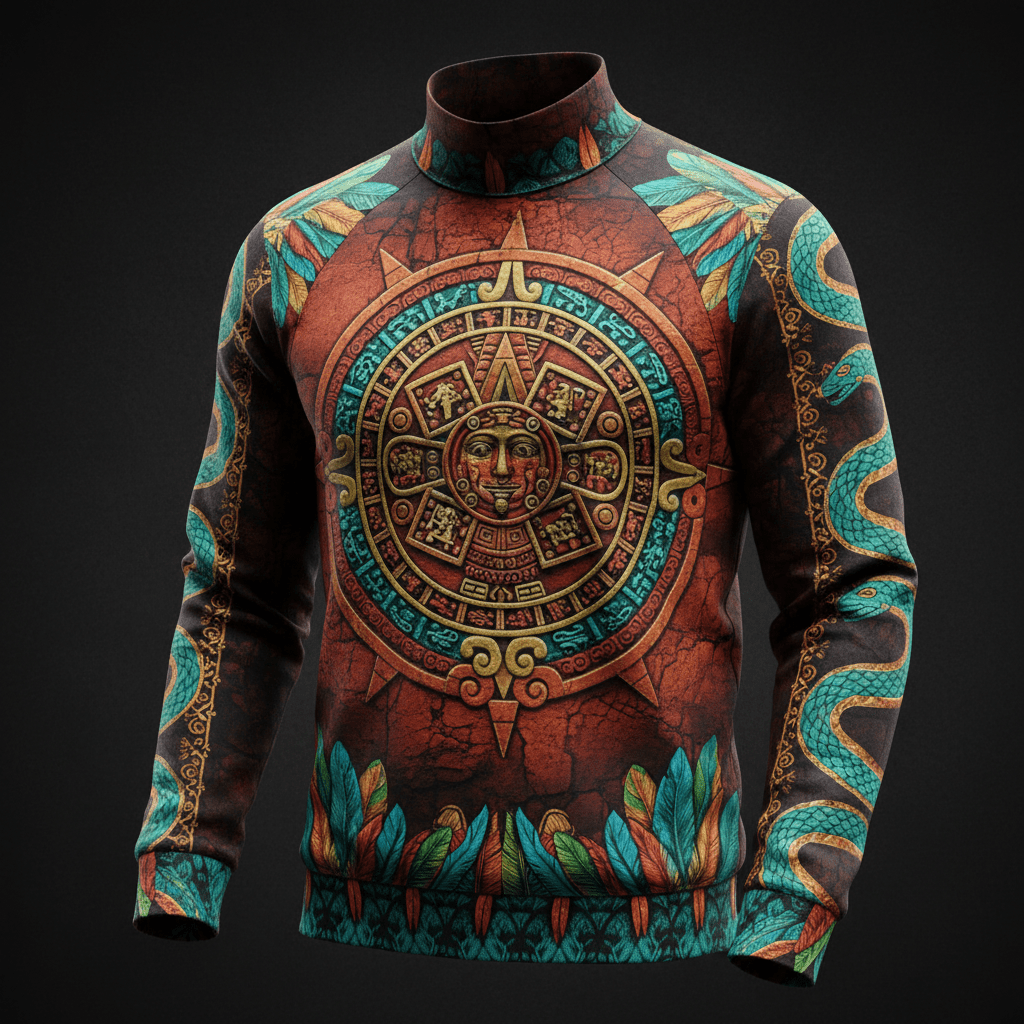 TITAN Aztec Sunstone Crewneck Turtleneck — Tonatiuh Edition