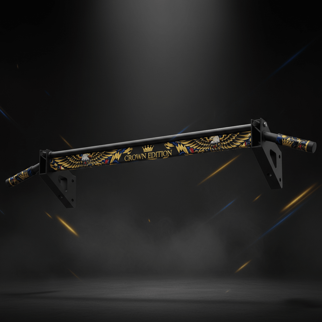 TITAN Crown Edition Storm Eagle Doorframe Pull-Up Bar — Matte Black & Gold