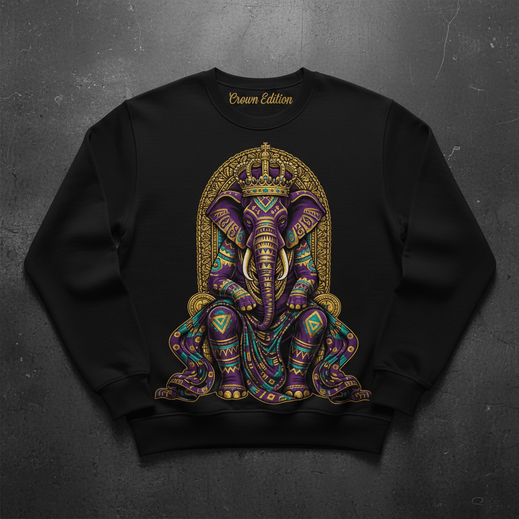 TITAN Women's Bamileke Elephant Queen Crewneck — Mfon Edition