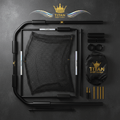 TITAN Crown Edition Baseball Batting Cage Net Matte Black Gold