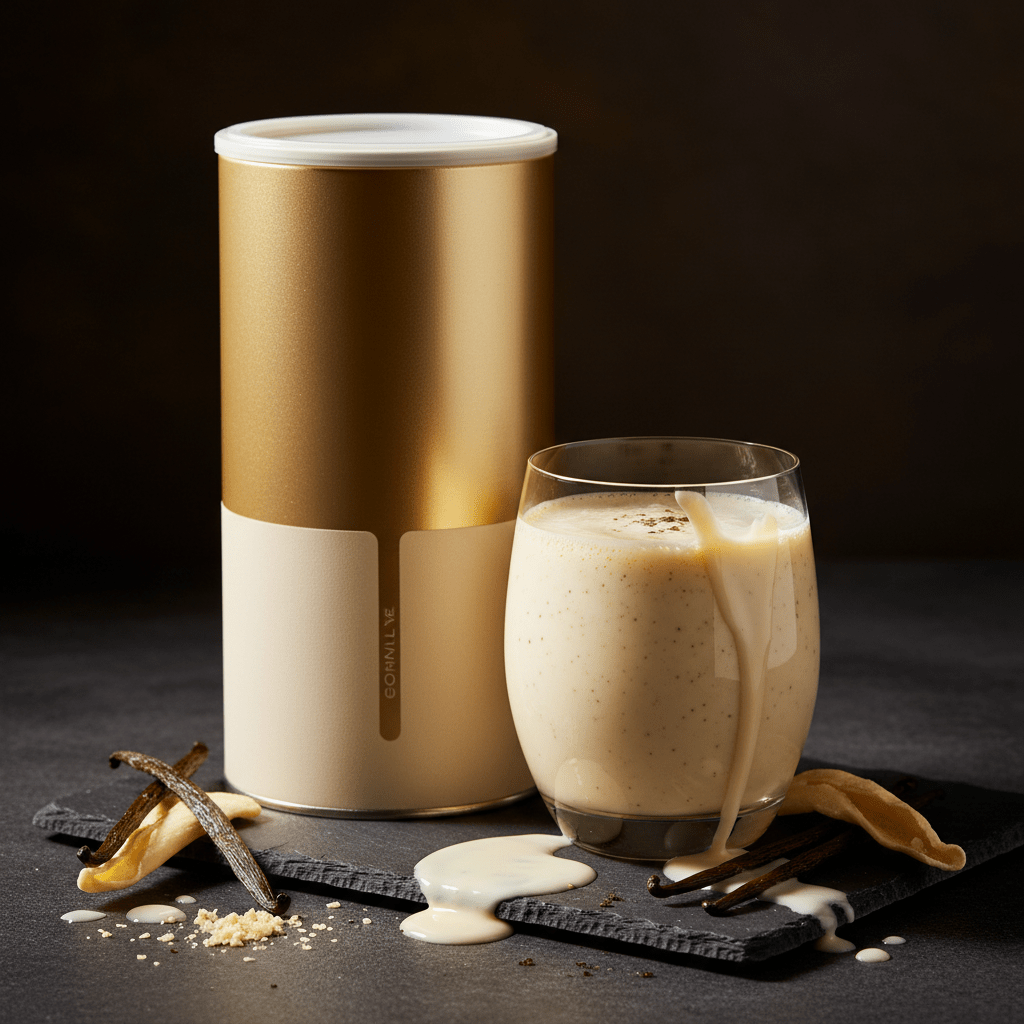 TITAN High Protein Meal Replacement Shake – Vanilla Bean, premium product photography