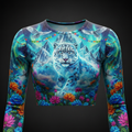 TITAN Women’s Cosmic Snow Leopard Bloom Long Sleeve Crop — Himalaya Edition