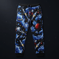 TITAN Men's Athletic Joggers — Deep Space cosmic navy and gold design