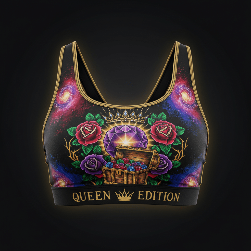Precious In His Sight Women's Sports Bra — TITAN Crown Edition tattoo artwork