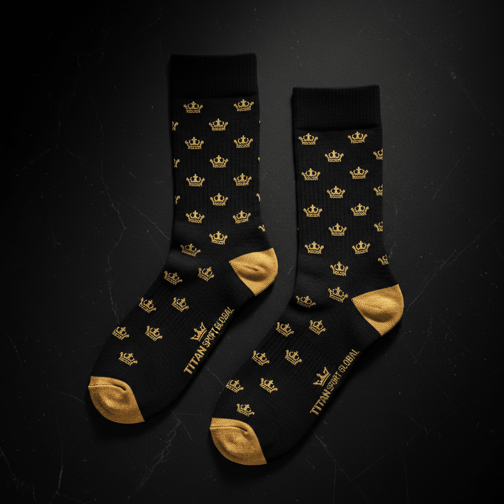 TITAN Crown Gym Socks — Gold Crown Edition (3-Pack)