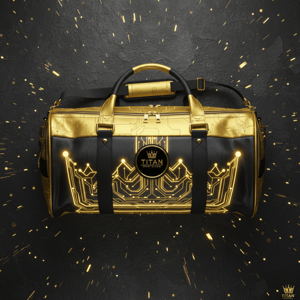 TITAN Cyber Gold Crown Luxury Gym Duffle Bag