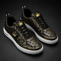 TITAN Women's Cyber Gold Crown Lifestyle Sneakers flat lay