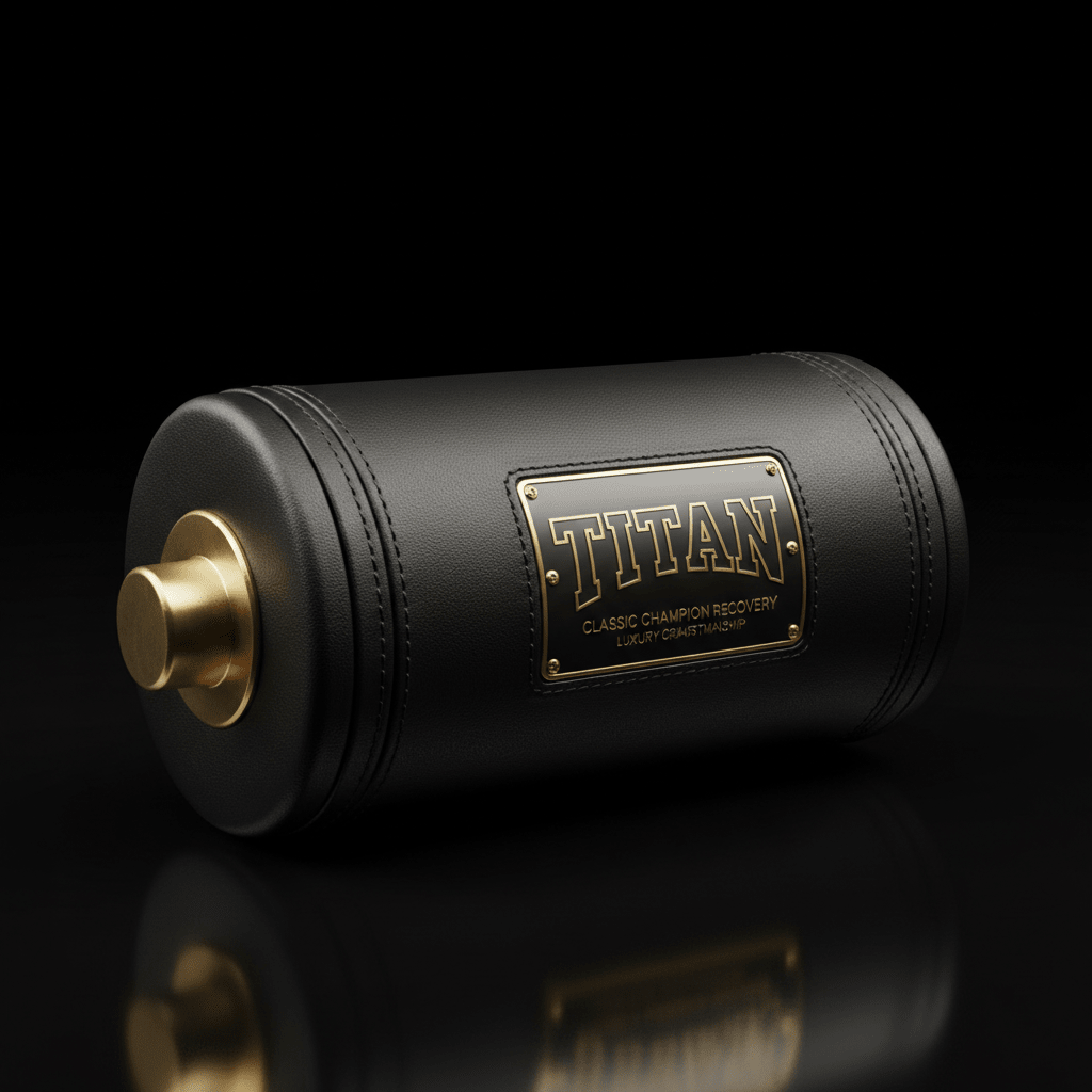 TITAN Foam Roller - 1940 Champion premium black with gold TITAN logo