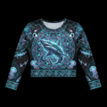TITAN Women’s Neon Mandala Shark Ocean Long Sleeve Crop — Apex Edition