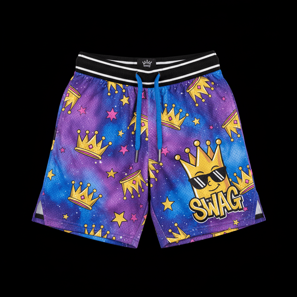 TITAN Kids Basketball Shorts Galaxy Crown Edition