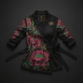 TITAN Women's Sacred Lotus Wrap Jacket Crown Edition — bold tattoo-style lotus blossom artwork