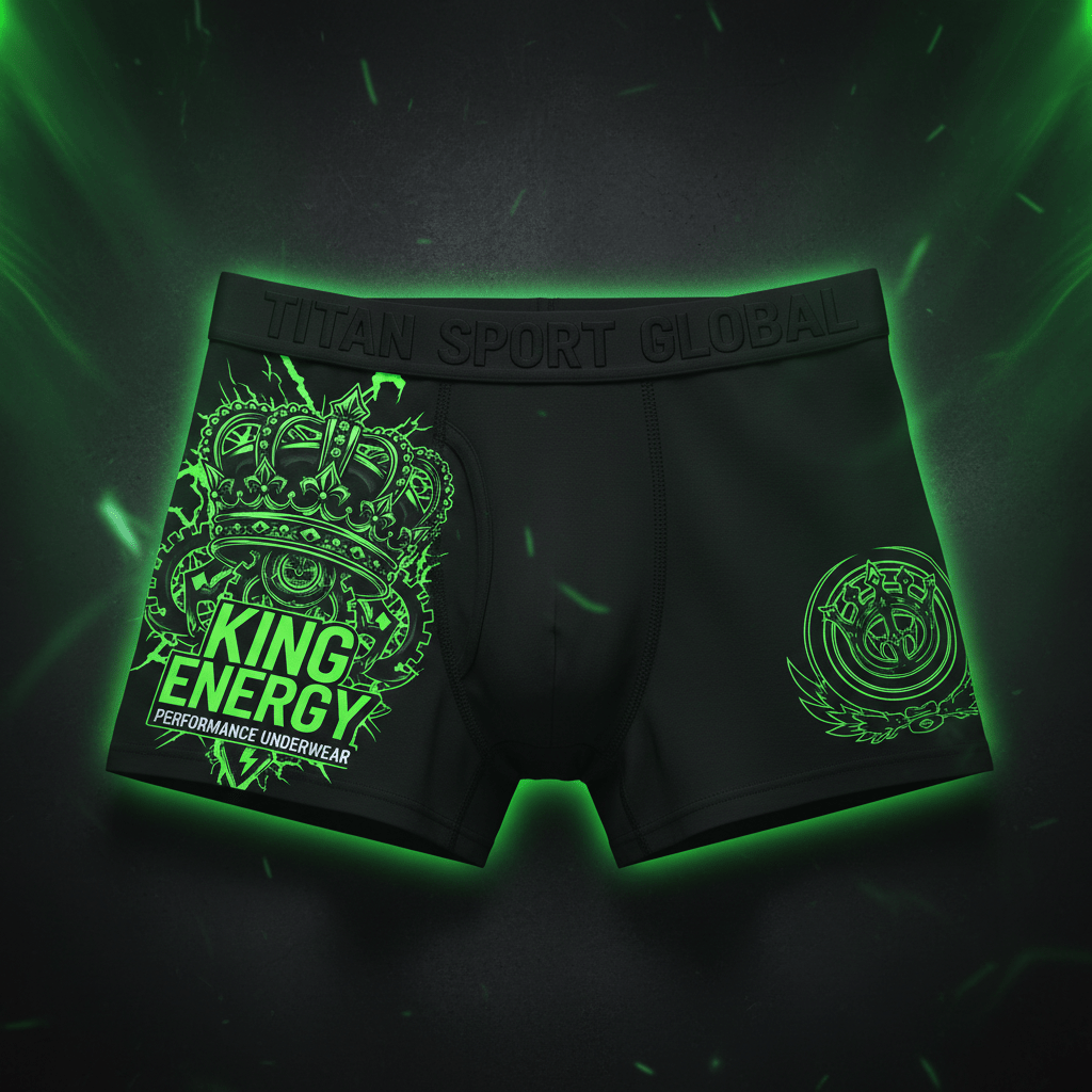 TITAN Men's Boxer Briefs Crown Edition Neon Green Black