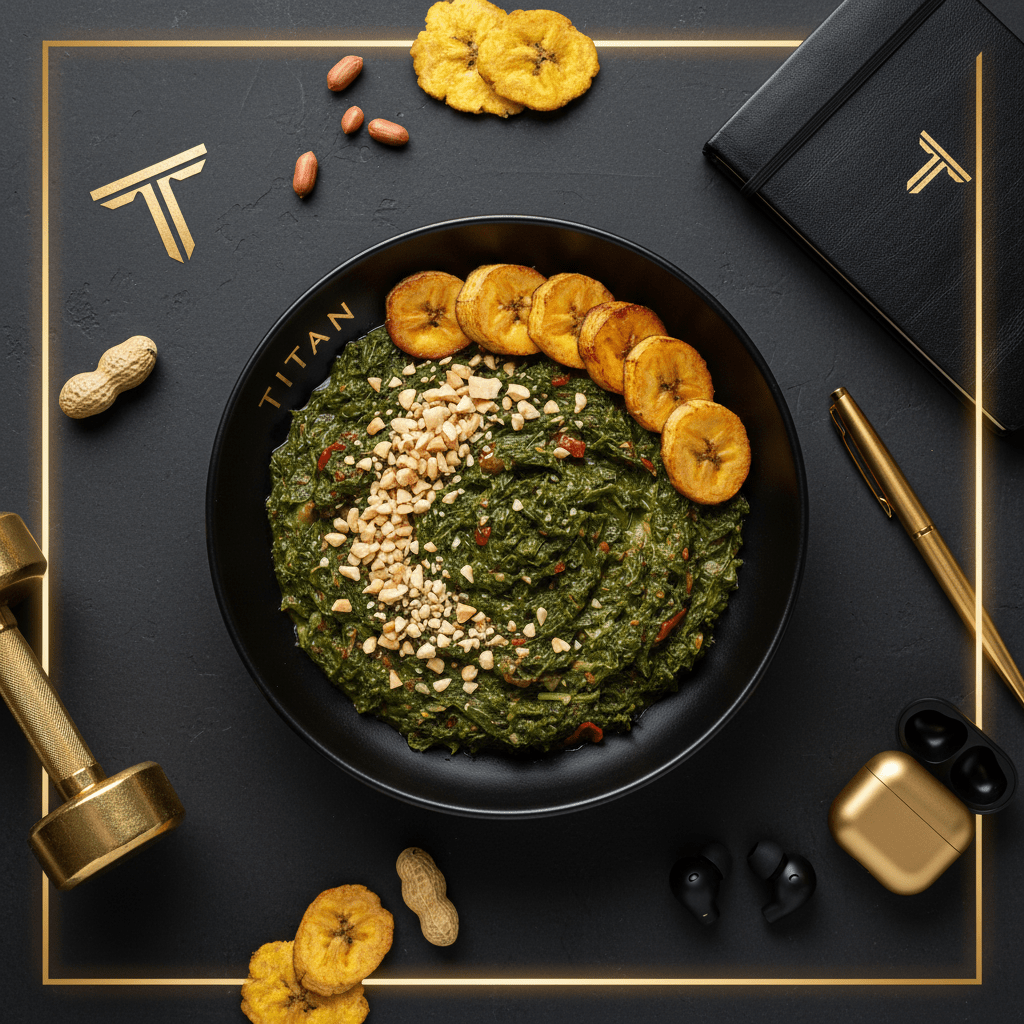 TITAN Congolese Vegan Pondu Cassava Leaf & Peanut Breakfast Bowl