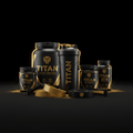 TITAN Performance Starter Set - Complete bundle with supplements, shaker bottle, and resistance bands