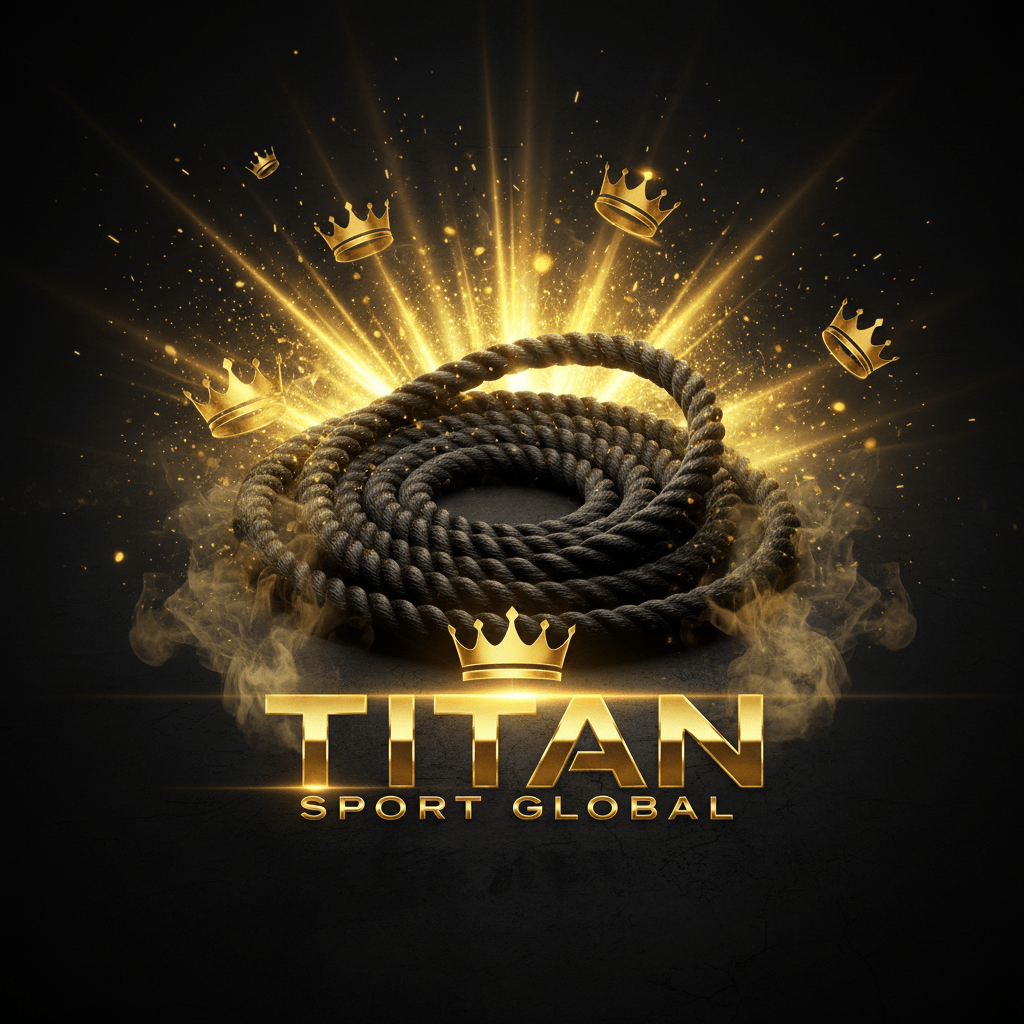 TITAN SPORT GLOBAL heavy duty battle rope coiled