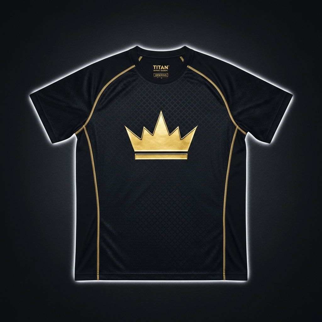 TITAN Training Tee - Crown Edition flat lay