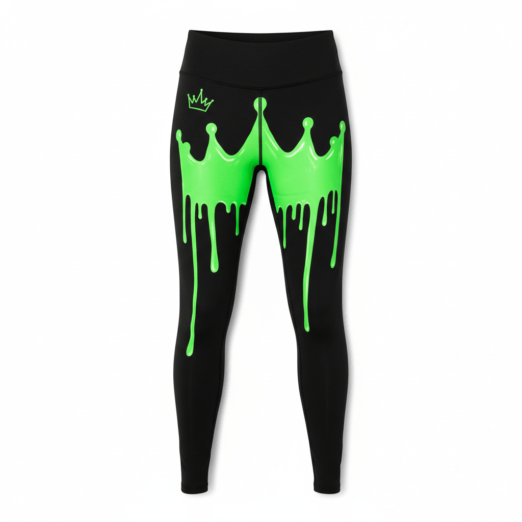 TITAN Neon Drip Crown Women’s Leggings — Crown SWAG Edition