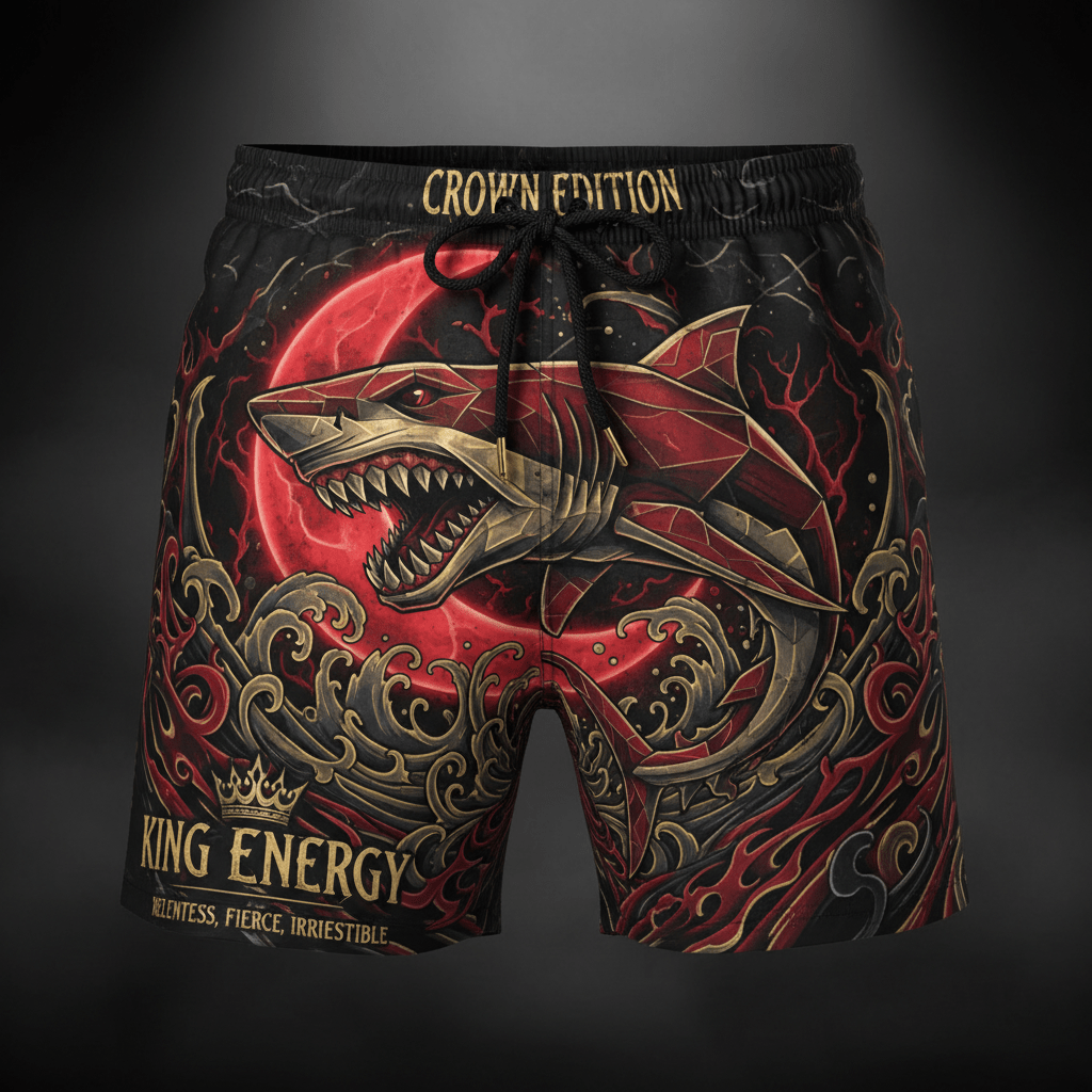 TITAN Men's Swim Trunks Bull Shark King Crown Edition