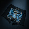 TITAN Women's Cozy Boxer Shorts Crown Edition Sky Blue Gold