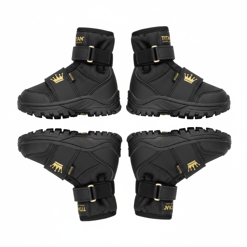 TITAN Sport Paw Protector Booties — Waterproof Athletic Dog Boots Crown Edition