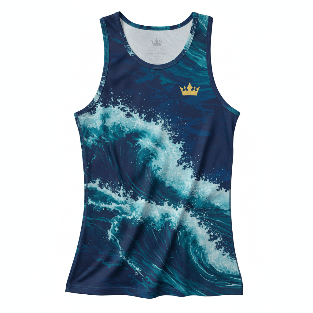 TITAN Ocean Wave Tank Top — Crown SWAG Edition