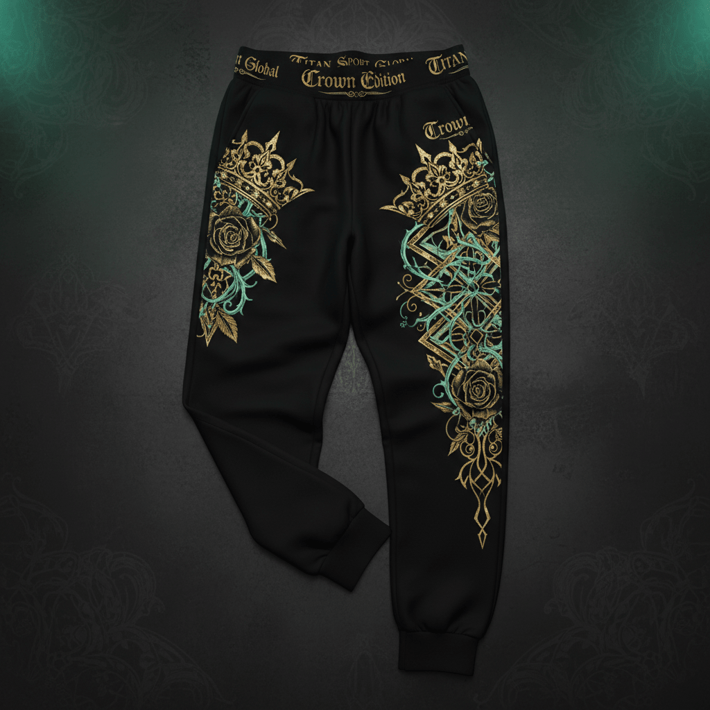 TITAN Women's Crown Edition Lounge Pants Mint Green Gold