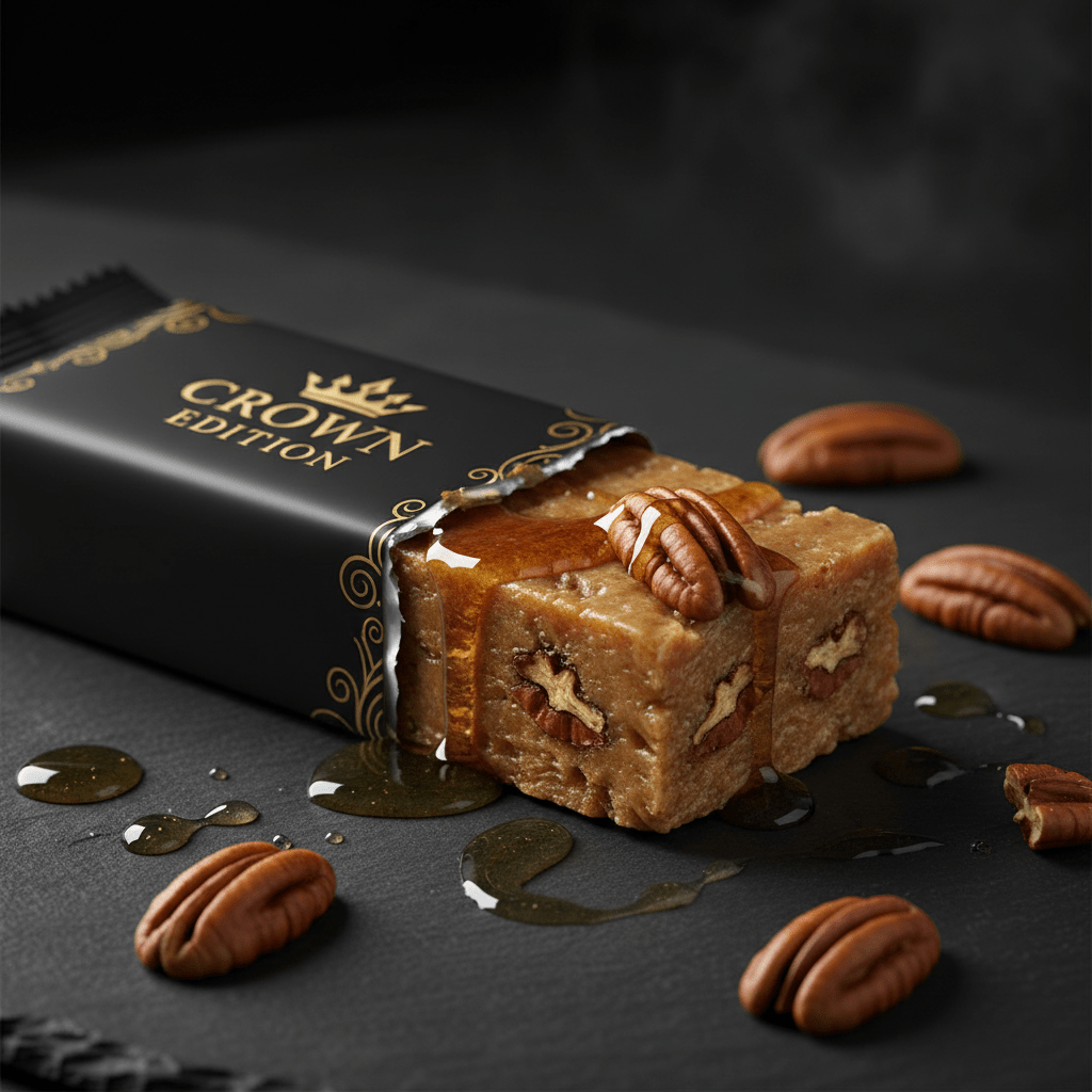 TITAN Maple Pecan Protein Bar — Crown Edition matte black packaging