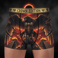 TITAN Aztec Eagle Warrior Men's Boxer Briefs Crown Edition — eagle in Aztec warrior armor anime art on matte black