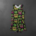 TITAN Kids Neon Drip Crown Tank & Shorts Set — Electric Royals SWAG Edition