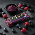 TITAN Vegan Protein Bar Acai Berry Blast Crown Edition — 20g protein premium product shot