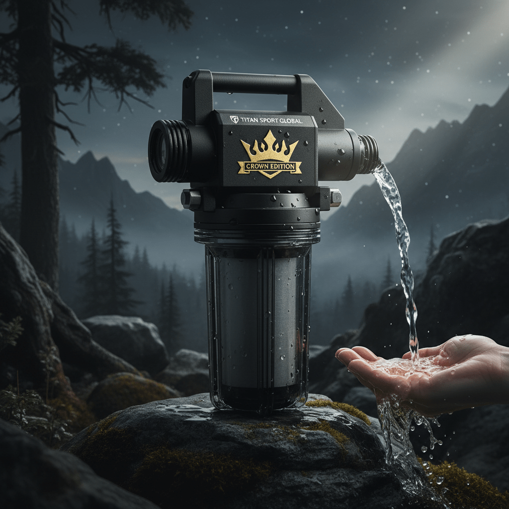 TITAN Tactical Gravity Water Filter and Manual Pump Crown Edition