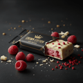 Crown White Chocolate Raspberry Protein Bar — Crown Edition matte black packaging