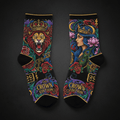 TITAN Crown Edition Tattoo Art No-Show Ankle Socks
