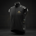 TITAN Crown Edition Cycling Gilet Wind Vest Matte Black Gold