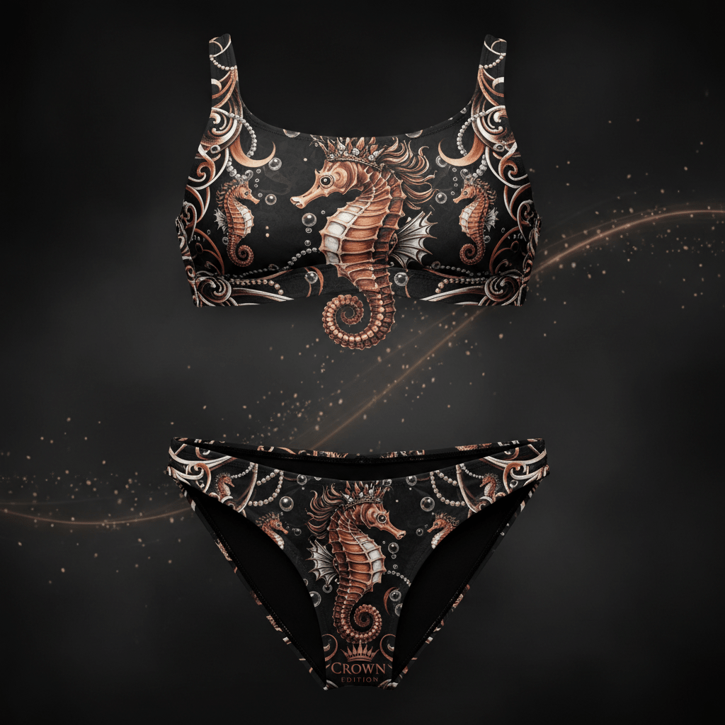 TITAN Women's Bikini Set Seahorse Queen Crown Edition