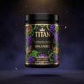 TITAN Pre-Workout Stim-Free Grape - Crown Edition tattoo-style artwork