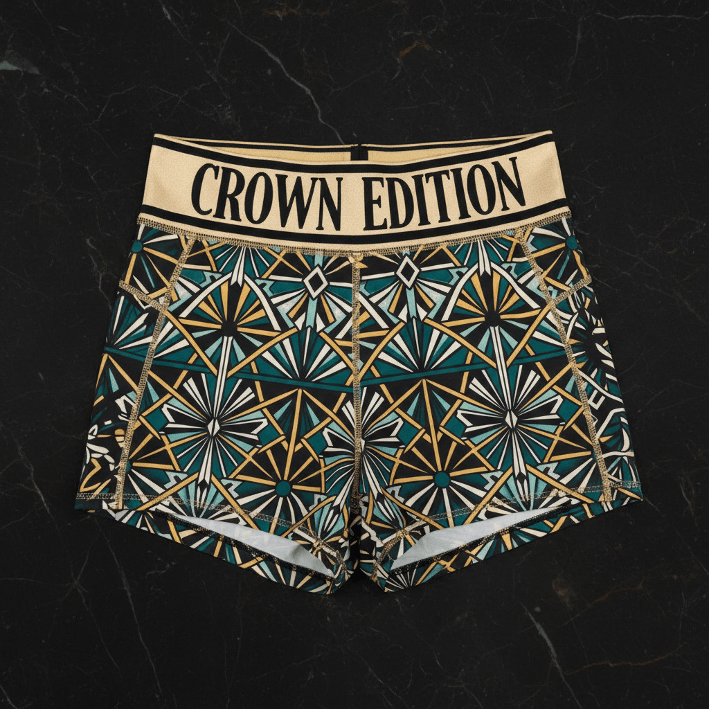 TITAN Crown Edition Tattoo Art Deco Shorts Women's Athletic Bottoms