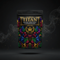 TITAN Organic Dried Fruit & Superfood Mix — Athlete Blend, Crown Edition tattoo-style artwork