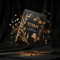 TITAN Organic High-Protein Cookie Mix Oatmeal Raisin — ultra-premium luxury editorial product shot