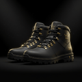 TITAN Hiking Boots Blackout Crown — matte black with gold crown logo