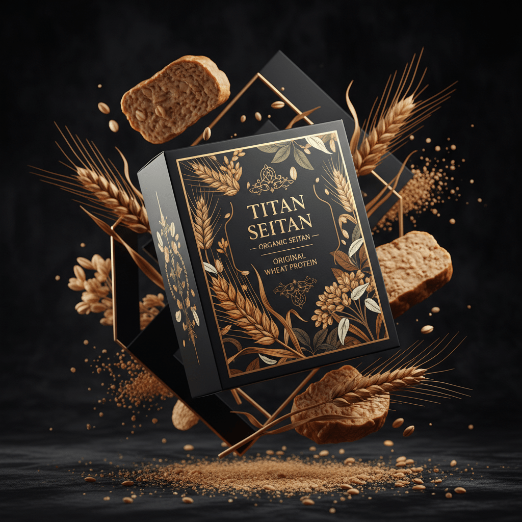 TITAN Organic Seitan Original Wheat Protein — ultra-premium luxury editorial product shot