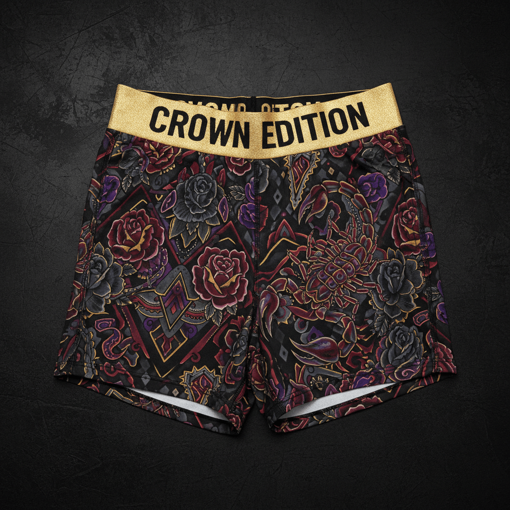 TITAN Crown Edition Tattoo Art Jogger Shorts Women's Athletic Bottoms