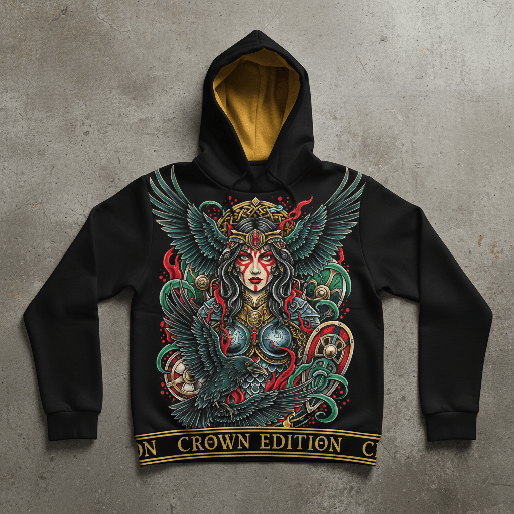 TITAN Women's Morrigan Crow Goddess Hoodie — Badb Edition